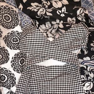 Monochrome fitted mini dress